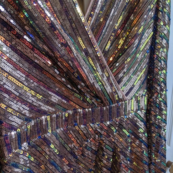 Ted Baker London Stripe Sequin Mini Dress - Picture 4 of 6